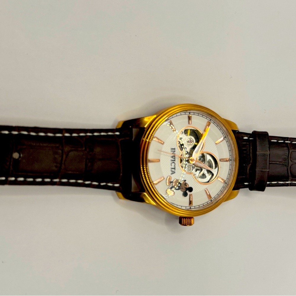 Invicta Disney Gold and Brown Classic Chronograph Watch